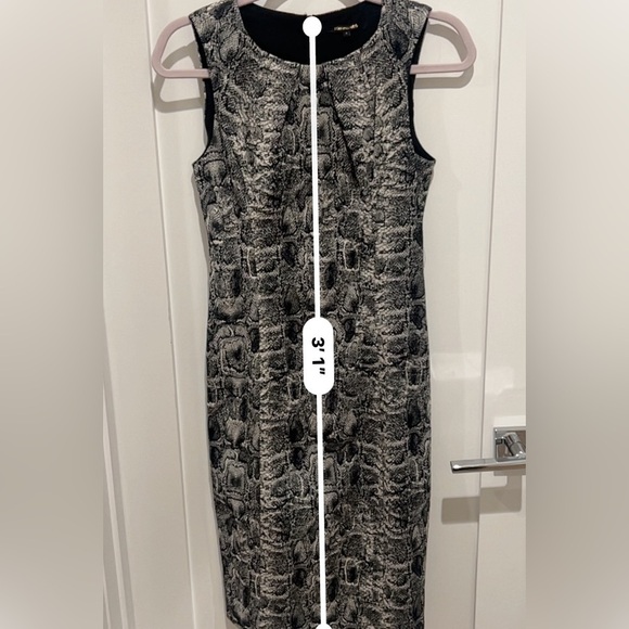 $498 KOBI HALPERIN Sz2 BEATRICE PYTHON-PRINT SLEEVELESS SHEATH DRESS - Picture 10 of 11